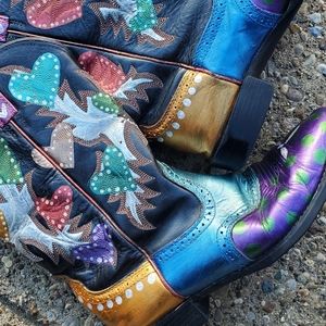 Hand-Painted Ariat Cowgirl Boots, One-of-a-kind